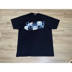VTG Dumbgood Seinfeld TV Show Men's Sz L Black Short Sleeve RARE
